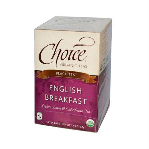 Choice Organic Teas English Breakfast Tea - 16 Tea Bags - Case of 6