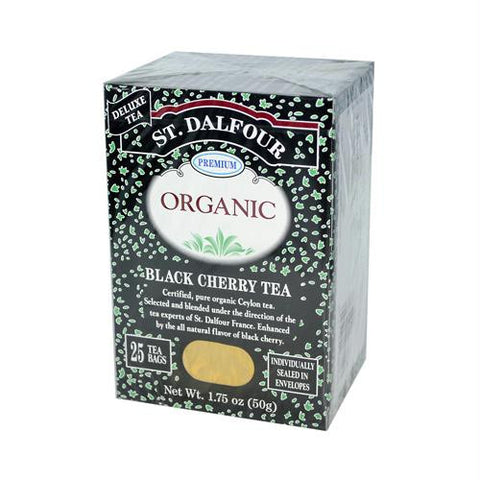 St Dalfour Organic Tea Black Cherry - 25 Tea Bags - Case of 6