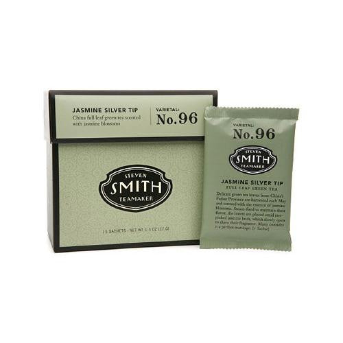 Smith Teamaker Green Tea - Jasmine Slvr Tp - Case of 6 - 15 Bags