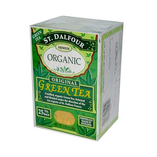 St Dalfour Organic Green Tea Original - 25 Tea Bags - Case of 6