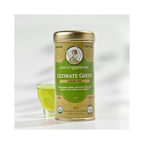 Zhenas Gypsy Tea Ultimate Organic Green Tea - Case of 6 - 22 Bags