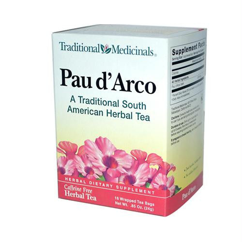 Traditional Medicinals Pau dArco Herbal Tea - 16 Tea Bags - Case of 6