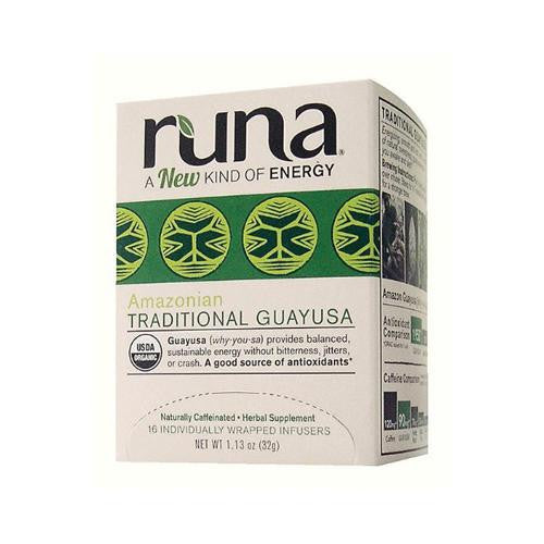 Runa Tea Organic Traditional Guayusa Tea - Case of 6 - 16 Bags