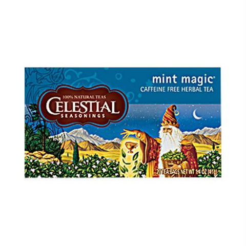 Celestial Seasonings Herbal Tea Caffeine Free Mint Magic - 20 Tea Bags - Case of 6