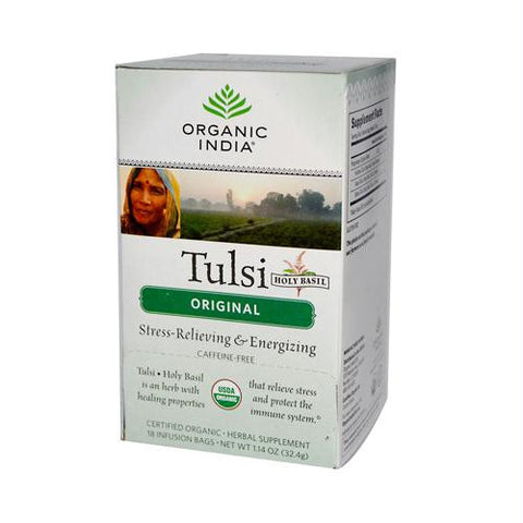 Organic India Tulsi Tea Original - 18 Tea Bags - Case of 6