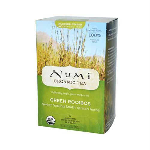 Numi Green Rooibos Sweet Healing South African Herbs - 18 Tea Bags - Case of 6