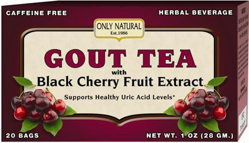 Only Natural Gout Tea - Black Cherry Fruit Extract - 20 Bags