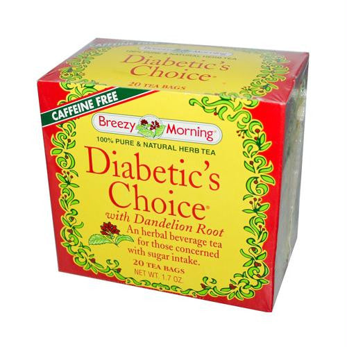 Breezy Morning Teas Diabetics Choice with Dandelion Root - 20 Tea Bags