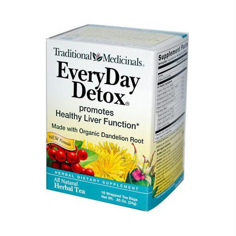 Traditional Medicinals Everyday Detox Herbal Tea - 16 Tea Bags