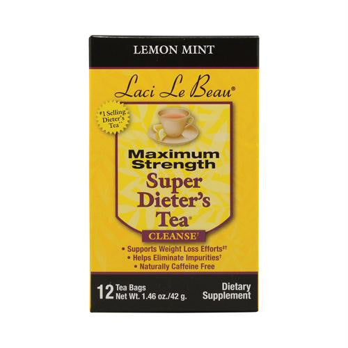 Laci Le Beau Maximum Strength Super Dieters Tea Lemon Mint - 12 Tea Bags