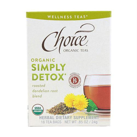 Choice Organic Teas - Organic Simply Detox Tea - 16 Bags - Case of 6