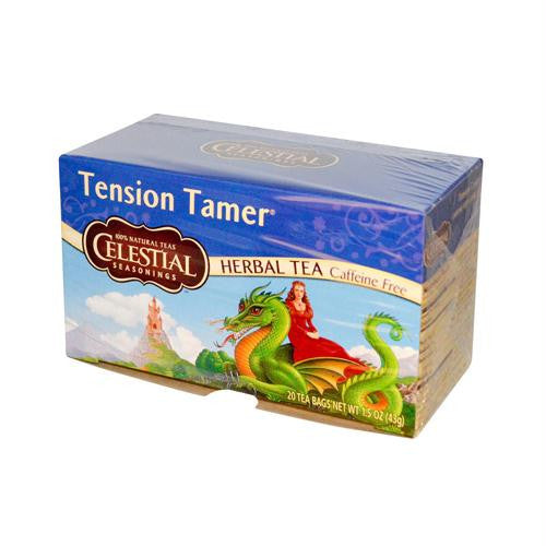 Celestial Seasonings Tension Tamer Herbal Tea Caffeine Free - 20 Tea Bags - Case of 6