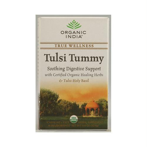 Organic India Tulsi True Wellness Tea Tummy - 18 Tea Bags - Case of 6