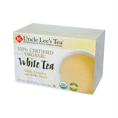 Uncle Lees Tea 100% Certified Organic White Tea - 18 Tea Bags