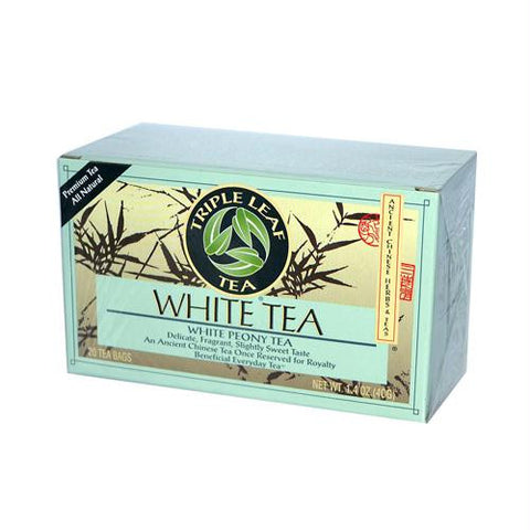 Triple Leaf Tea White Tea - 20 Tea Bags - Case of 6