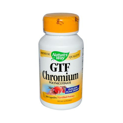 Natures Way GTF Chromium Polynicotinate - 100 Capsules