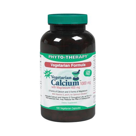 Phyto-Therapy Vegetarian Calcium with Magnesium - 180 Capsules