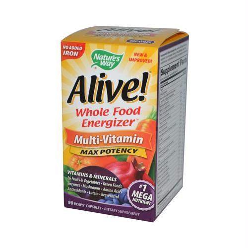 Natures Way Alive! Whole Food Energizer Mult-Vitamin - 90 Vcaps