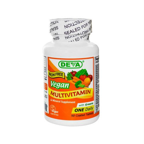 Deva Vegan Multivitamin and Mineral Supplement Iron Free - 90 Tablets