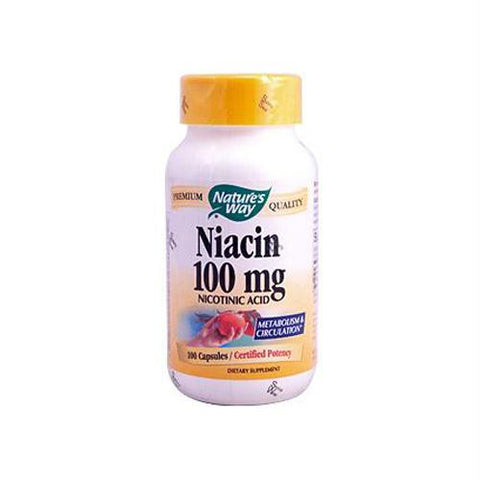 Natures Way Niacin - 100 mg - 100 Capsules