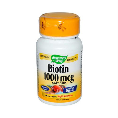 Natures Way Biotin - 1000 mcg - 100 Lozenges