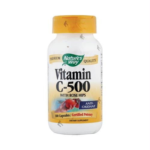 Natures Way Vitamin C-500 With Rose Hips - 500 mg - 100 Capsules