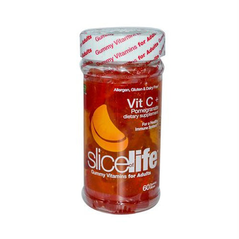 Hero Nutritionals Slice of Life Vit C Plus Pomegranate Natural Fruit - 60 Gummies