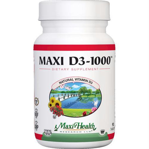 Maxi Health Kosher Vitamins Maxi D3 1000 - 1000 IU - 90 Tablets