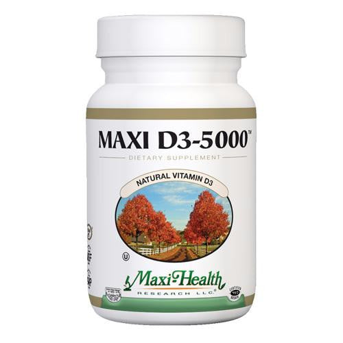 Maxi Health Kosher Vitamins Maxi D3 5000 - 5000 IU - 90 Tablets