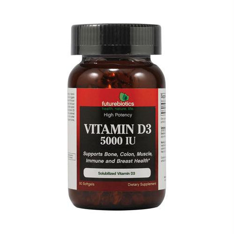 FutureBiotics Vitamin D3 - 5000 IU - 90 Softgels