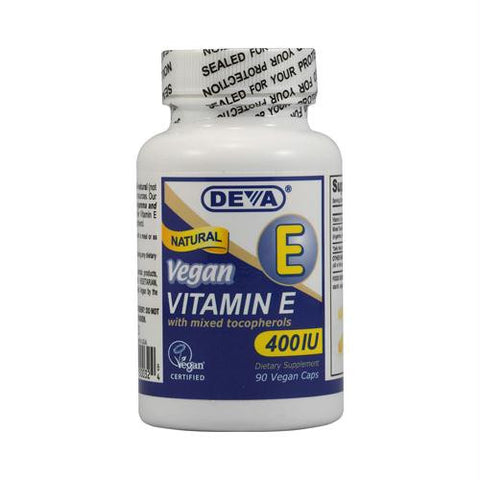 Deva Vegan Vitamin E with Mixed Tocopherols - 400 IU - 90 Vegan Capsules