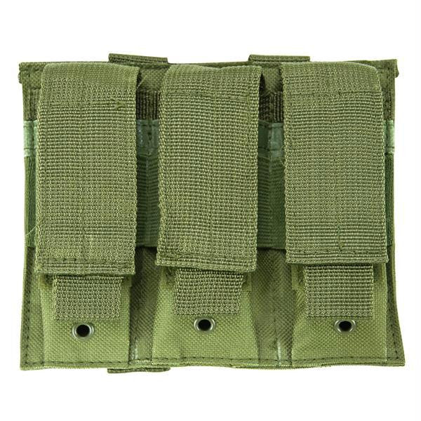 Vism By Ncstar Triple Pistol Mag Pouch-Green