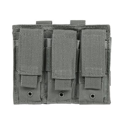 Vism By Ncstar Triple Pistol Mag Pouch-Urban Gray