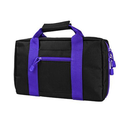 Vism By Ncstar Discreet Pistol Case-Black W-Purple Trim