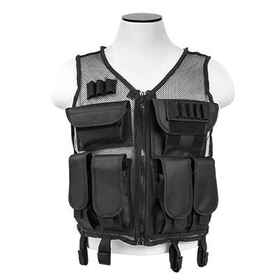 Vism By Ncstar Lightweight Mesh Tactical Vest-Black M-xl