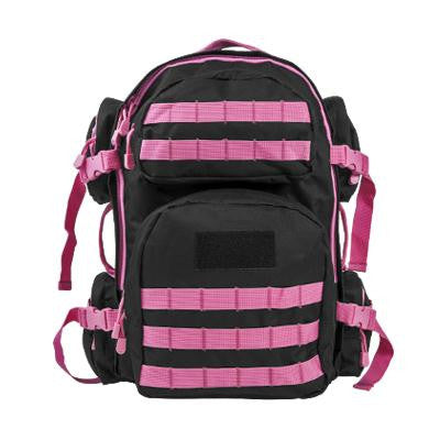 Vism By Ncstar Tactical Back Pack- Black W-Pink Trim