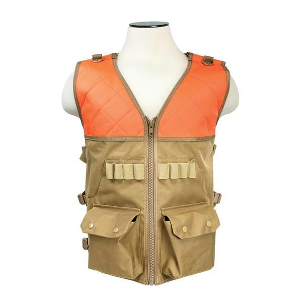 Vism By Ncstar Hunting Vest-Blaze Orange And Tan