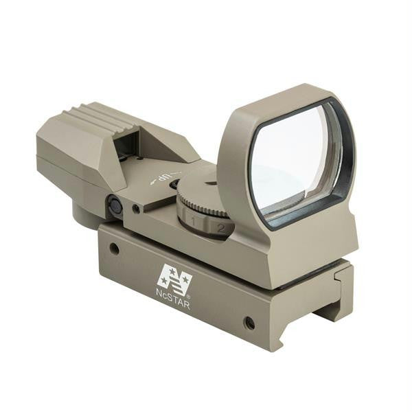 NcStar Red & Green Dot Reflex Sight -4 Different Reticles-Weaver Base-Tan