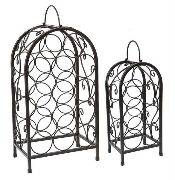 Matte Black Nesting Wine Racks 27 x 13 x 8e Set of 2