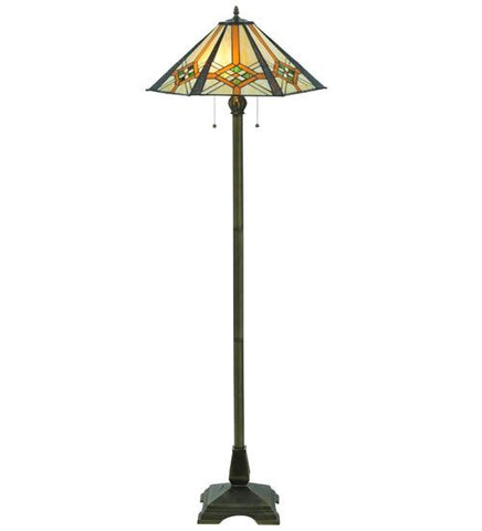 61 Inch H Crosshairs Mission Hex Floor Lamp