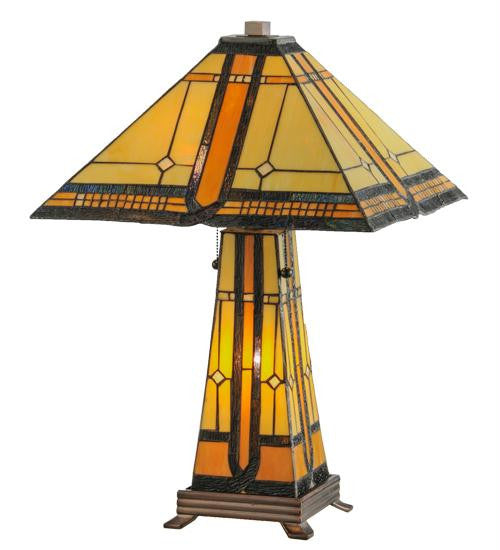 25 Inch H Sierra Prairie Mission Lighted Base Table Lamp