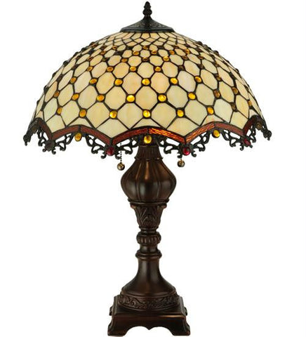 24 Inch H Diamond & Jewel Table Lamp