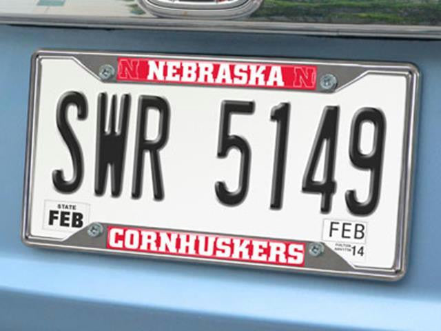 FanMats Nebraska License Plate Frame 6.25x12.25