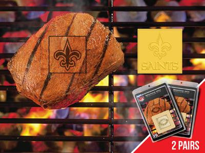FanMats NFL - New Orleans Saints  Grilling Fanbrand 2 Pack