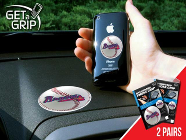 FanMats MLB - Atlanta Braves Cell Phone Get a Grip 2 Pack