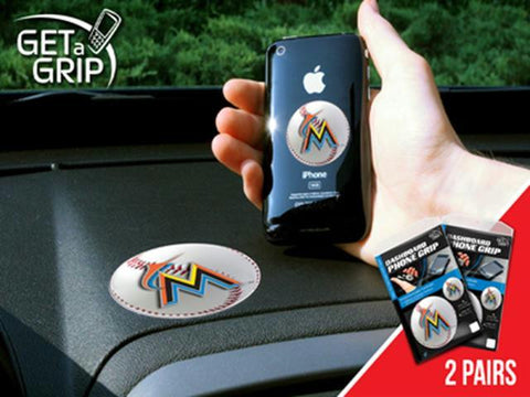 FanMats MLB - Miami Marlins Cell Phone Get a Grip 2 Pack