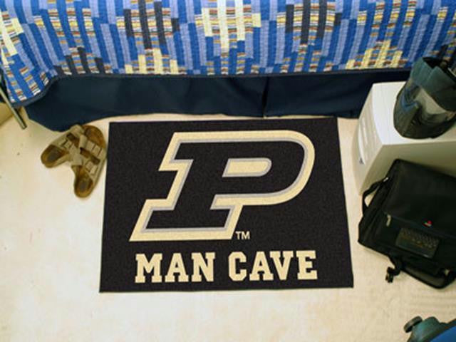 FanMats Purdue \'P\' Man Cave Starter Rug 19x30