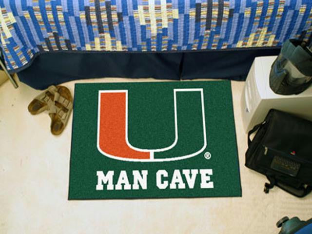 FanMats University of Miami Man Cave Starter Rug 19x30