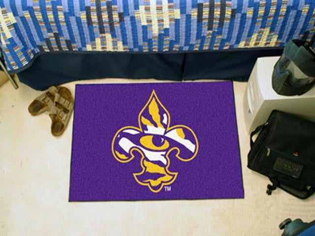 FanMats LSU Fleur-De-Lis Starter Ball Rug 20x30