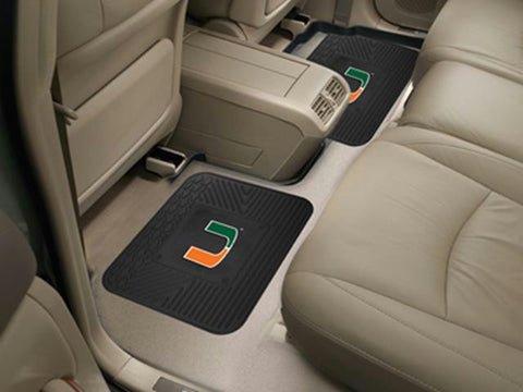 FanMats University of Miami  Backseat Utility Mats 2 Pack 14x17